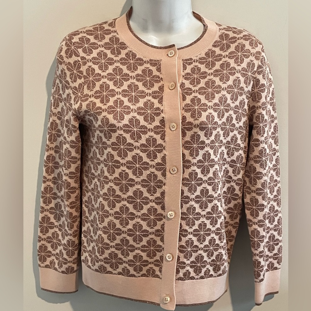 Kate Spade Pink and Brown Patterned Sweater